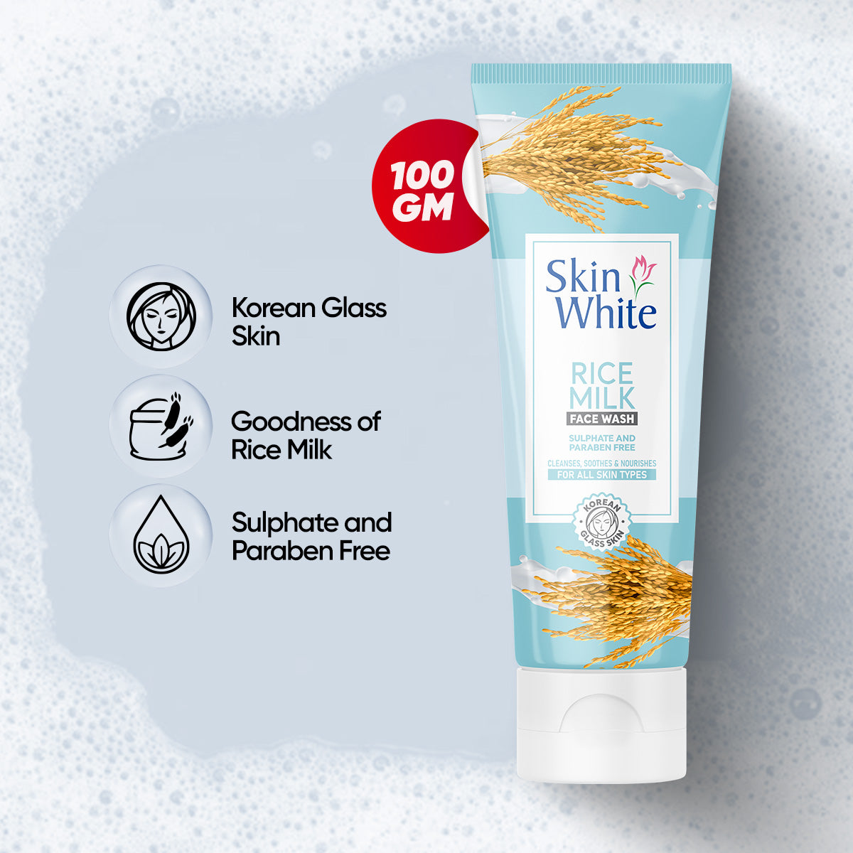 Rice Milk Face wash (Sulphate & Paraben Free)